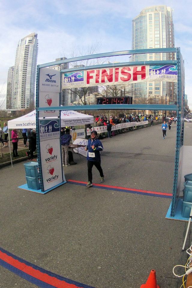 Yuri finishing the 24th First Half ½ Marathon